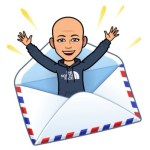 Codee’s BitMoji jumping out of an envelope. 